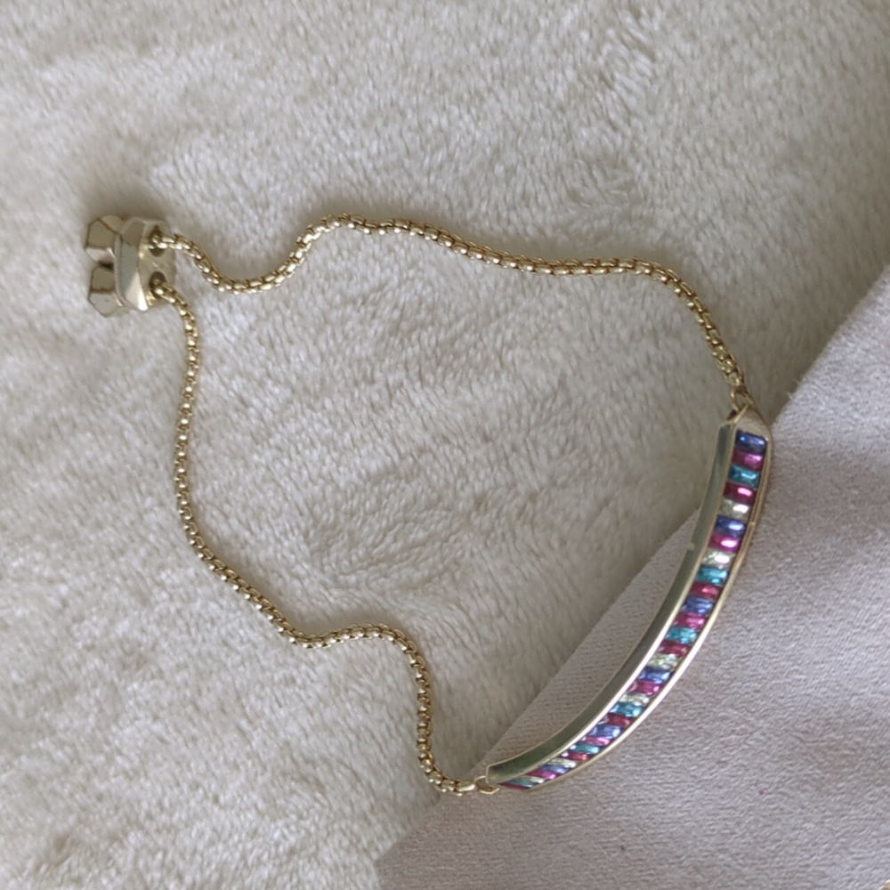 Kendra Scott Jack Gold Chain Bracelet Multi Crystal